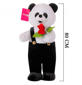 Çiçekli Ayakta Panda 80 cm