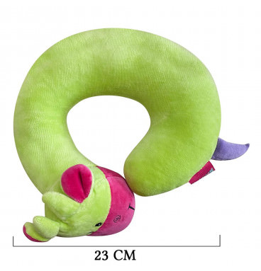 İnek Figürlü Boyun Yastığı Yeşil 23 cm