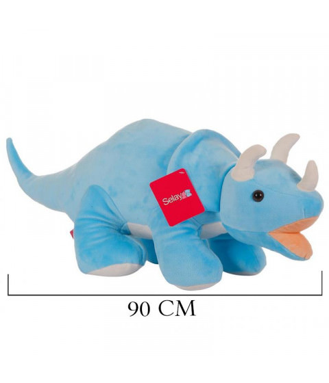 Triceratops 90 cm Mavi