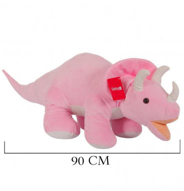 Triceratops 90 cm Pembe