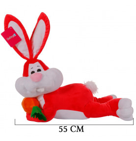 Yatan Tavşan 55 cm Kırmızı