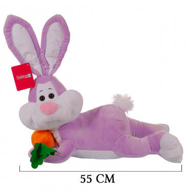 Yatan Tavşan 55 cm Lila